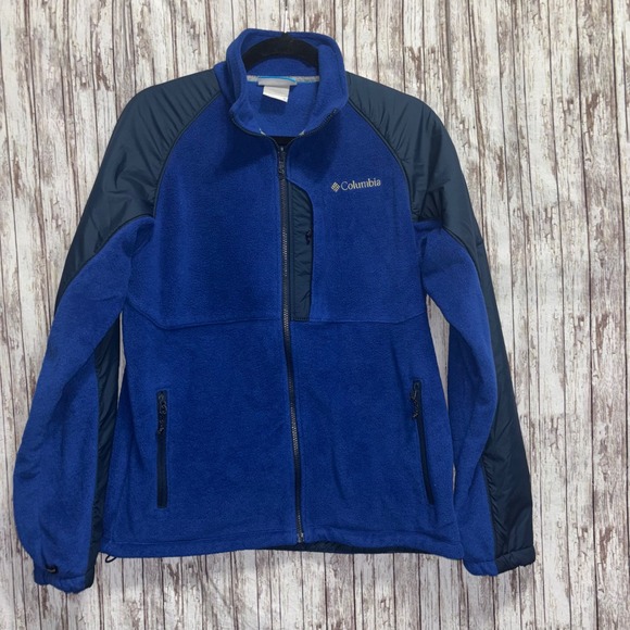 Columbia Royal Blue Fleece Jacket | Medium | EUC - Picture 1 of 6
